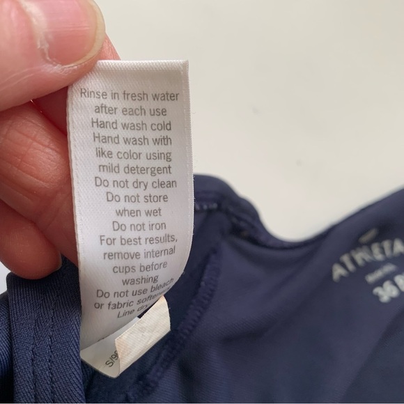 Athleta Navy Underwire Bikini Top - 36 B/C - Picture 8 of 11